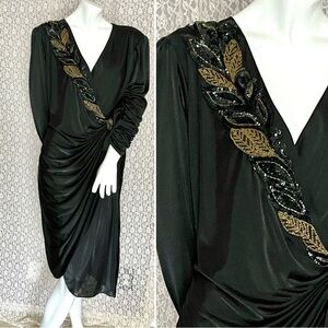 Vintage 1980s Dynasty Joan Collins Cocktail Dress Sz 10